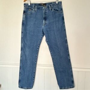 Wrangler George Strait Men’s Classic Blue Denim Jeans Straight Leg 35x 32